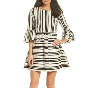 NWT CAARA Mix Stripe Cotton Minidress (S)